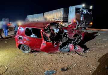 Acidente grave na BR-158 deixa dois indígenas mortos no início da noite de terça-feira; Veja vídeo