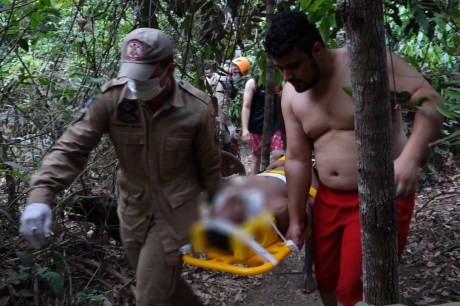 Homem sofre queda e afogamento na Cachoeira Pé da Serra em Barra do Garças