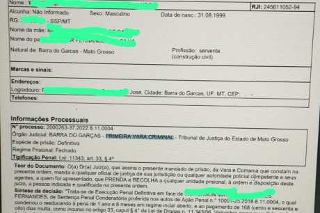 Condenado por 1 ano e 8 meses por tráfico é preso pela Polícia Civil em Barra do Garças