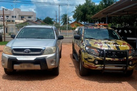 Gefron recupera Toyota Hilux roubada e apreende munições em operação em Mato Grosso