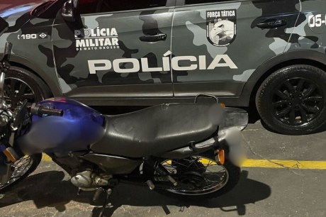 Força Tática suspeita e recupera moto com chassi raspado em Barra do Garças